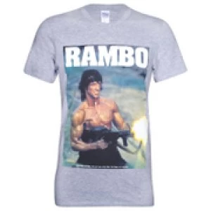 Image of Rambo Mens Gun T-Shirt - Grey - M