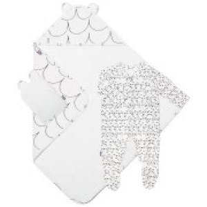 Image of Snuz Baby Bath and Bed Gift Set - Wave Mono