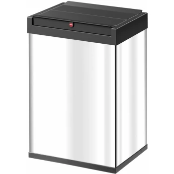 Image of Waste Bin Big-Box Swing Size L 35 L Stainless Steel 0840-111 - Silver - Hailo