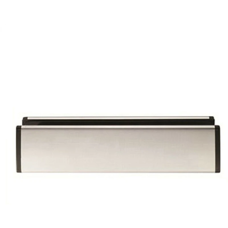 Image of Loops All-in-One Sleeved Letterbox Plate 260 x 47mm Aperture Satin Steel Metallics