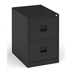 Image of Dams International Filing Cabinet with 2 Lockable Drawers DCF2K 470 x 622 x 711mm Black