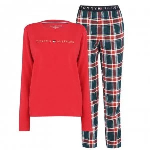 Image of Tommy Bodywear Original Flannel Pyjama Set - Red Green