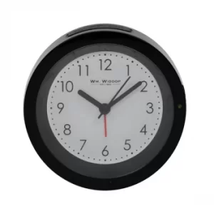 Image of Round Black Alarm Clock with Sweep Movement