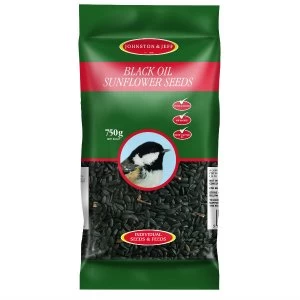 Image of Johnston and Jeff Black Sunflower Seed Bird Food - 750g