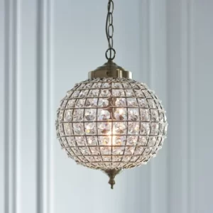 Image of Vogue Lelia Pendant Fitting Antique Brass