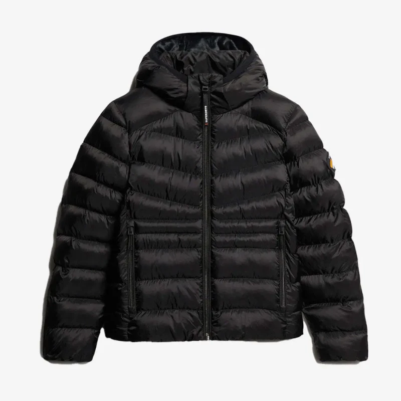 Image of Superdry HOODED FUJI PADDED JACKET womens Jacket in Black