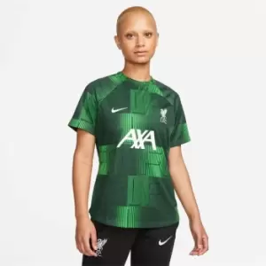 Image of Nike Liverpool FC Away Pre Match 2023 2024 Jersey Womens - Green