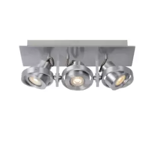 Image of Landa Modern Ceiling Spotlight Bar - LED Dim to warm - GU10 - 3x5W 2200K/3000K - Satin Chrome