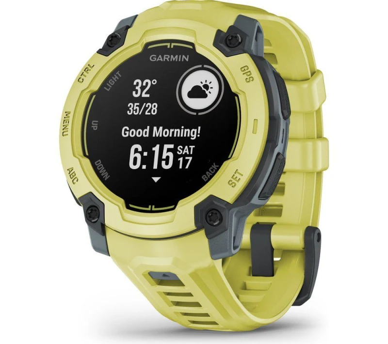 Image of Garmin Instinct E Smartwatch - 45 mm, Electric Lime with Electric Lime Silicone Band, Yellow 753759339470