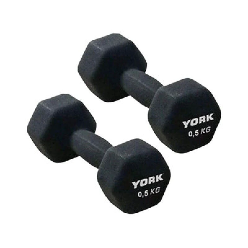 Image of York Neoprene Hex Dumbbells - 2 X 0.5Kg Pair For Effective Weight Training