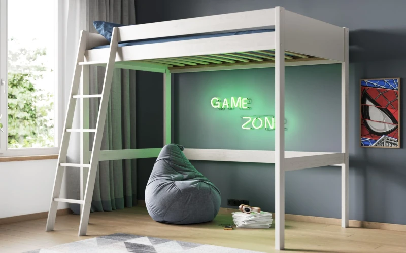 Image of Flair Noomi Tera Small Double Highsleeper (Frame Only) - White