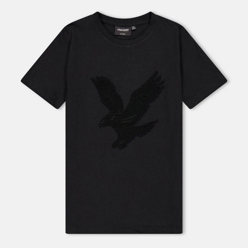 Image of Lyle and Scott Kids Big Logo Regular Fit T-Shirt Black Z865 male 8-9Y