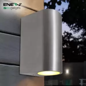 Image of Up-Down GU10 Fitting Wall Light Silver Housing