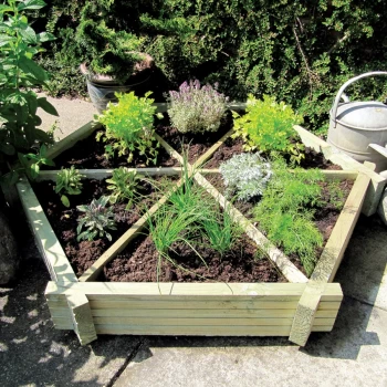 Image of Grange Fencing Herb Wheel Box Planter