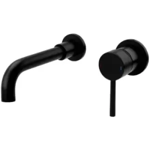 Image of TAP154NR K-Vit Brassware Nero Round Wall Mounted Basin Mixer, Matt Black - Matt Black - Kartell