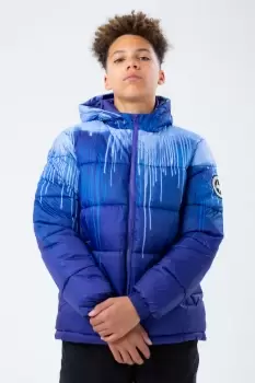 Image of HYPE Blue DRIPS KIDS PUFFER JACKET