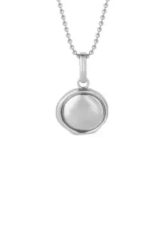 Image of Stainless Steel Round Wax Seal Style Pendant 50cm