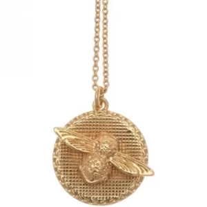 Image of Ladies Olivia Burton Gold Plated 3D Bee Moulded Bee Coin Necklace