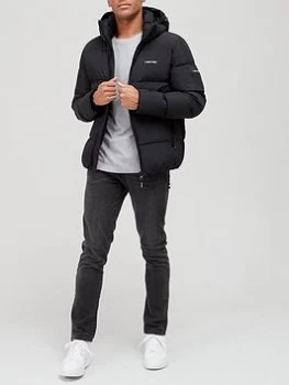 Image of Calvin Klein Crinkle Nylon Padded Jacket - Black Size M Men