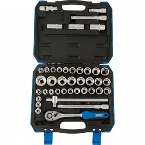 Image of Draper 41 Piece 1/2" Drive Hexagon Socket Set Metric and Imperial 1/2"