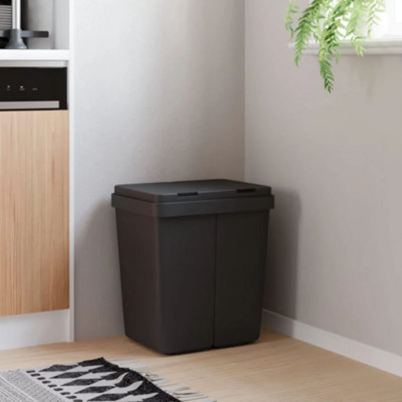 Image of Vidaxl Dual Bin Anthracite 2X25 L