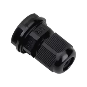 Image of HellermannTyton NGM12-BLK M12 Cable Gland 3-6.5mm Black (Pack 10)