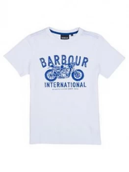 Image of Barbour International Boys Speed Short Sleeve T-Shirt - White