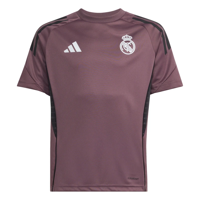 Image of adidas Kids Real Madrid Short Sleeve T-Shirt 2025 2026 Purple unisex 7-8 Years