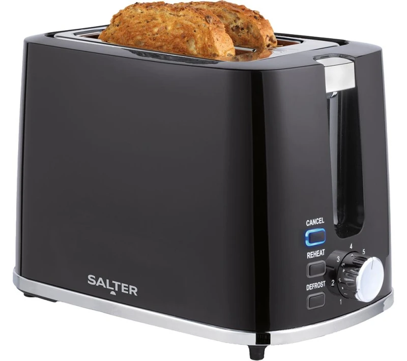 Image of SALTER Deco EK5832BLK 2-Slice Toaster - Black 5054061504385