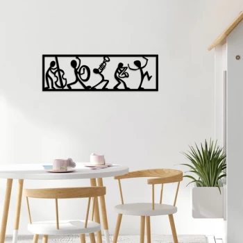 Image of Musicians - Black Decorative Metal Wall Accessory
