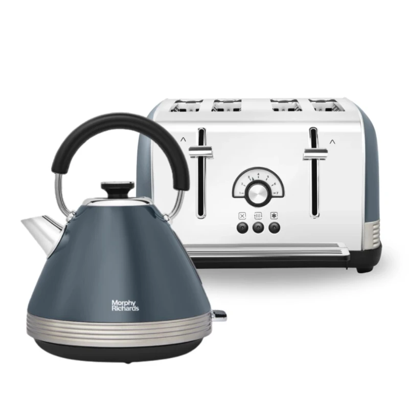 Image of Morphy Richards Venture Kettle and Toaster Set in Blue Blue One Size Unisex 5056765430311