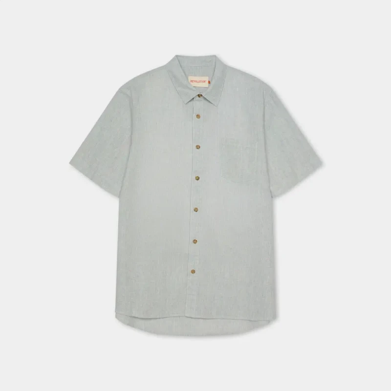 Image of Revolution Short-sleeved shirt Revolution Loose Bleu Male 2XL