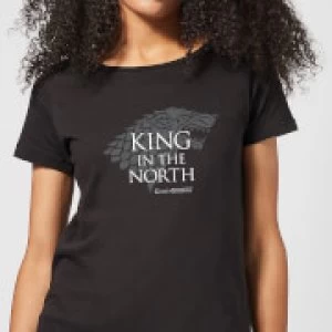 Image of Game of Thrones King In The North Womens T-Shirt - Black - 3XL