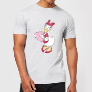 Image of Disney Daisy Duck Love Heart Mens T-Shirt - Grey - M