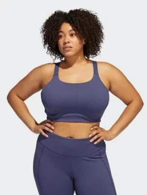 Image of adidas Coreflow Medium-support Bra (plus Size), Blue, Size 3X, Women