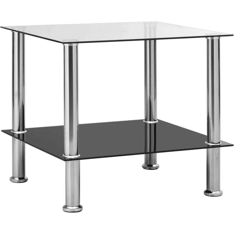 Image of VIDAXL Side Table Transparent 45x50x45cm Tempered Glass Vidaxl 8718475798903