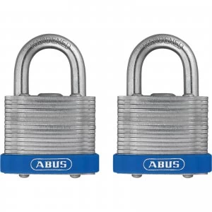 Image of Abus 41 Series Laminated Steel Padlock Pack of 2 Keyed Alike 40mm Standard