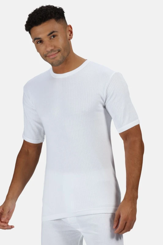 Image of Regatta Regatta Men Thermal Short Sleeve Vest in White Size: 2X-large White XXL Male 5020436044572
