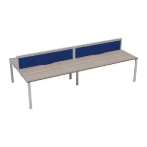 Image of CB 4 Person Bench 1600 X 800 Cable Port Grey Oak-White