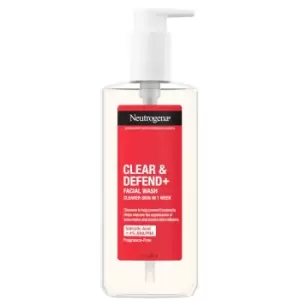 Image of Neutrogena Clear and Defend Plus Facial Wash 200ml