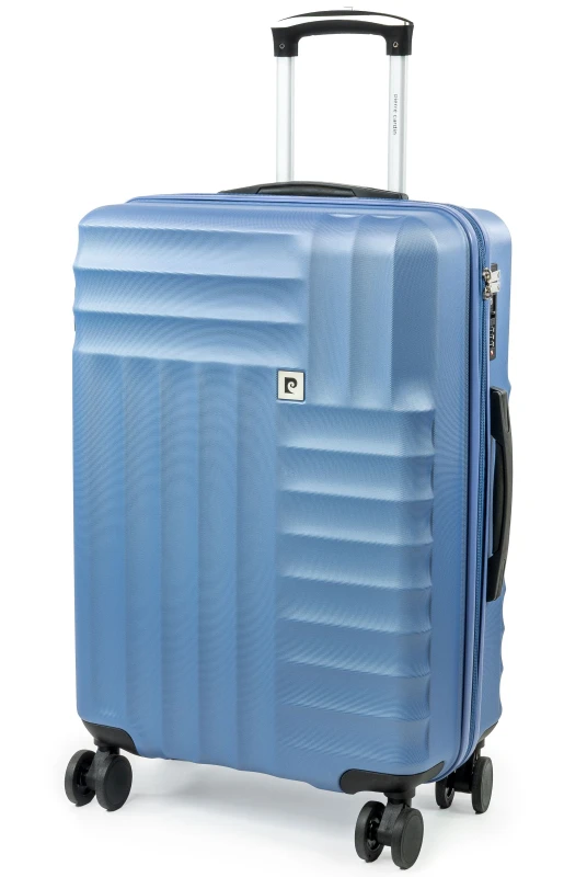 Image of Pierre Cardin Soleil 26" Wheeled Hard Sided Family Suitcase TSA Luggage Locks Blue Size: Medium Blue Unisex Medium