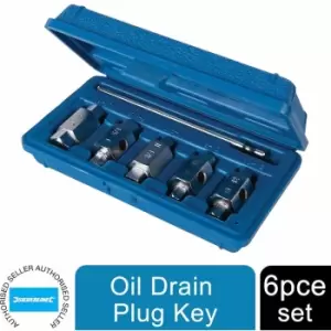 Image of Silverline Oil Drain Plug Key Set 6pce Tools Set 867613