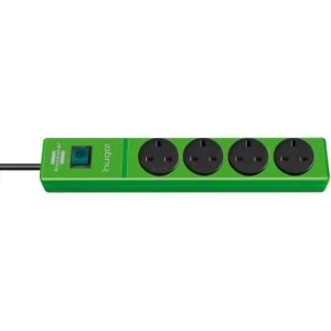 Image of Brennenstuhl Multi Socket "Hugo", 4 Socket, Green