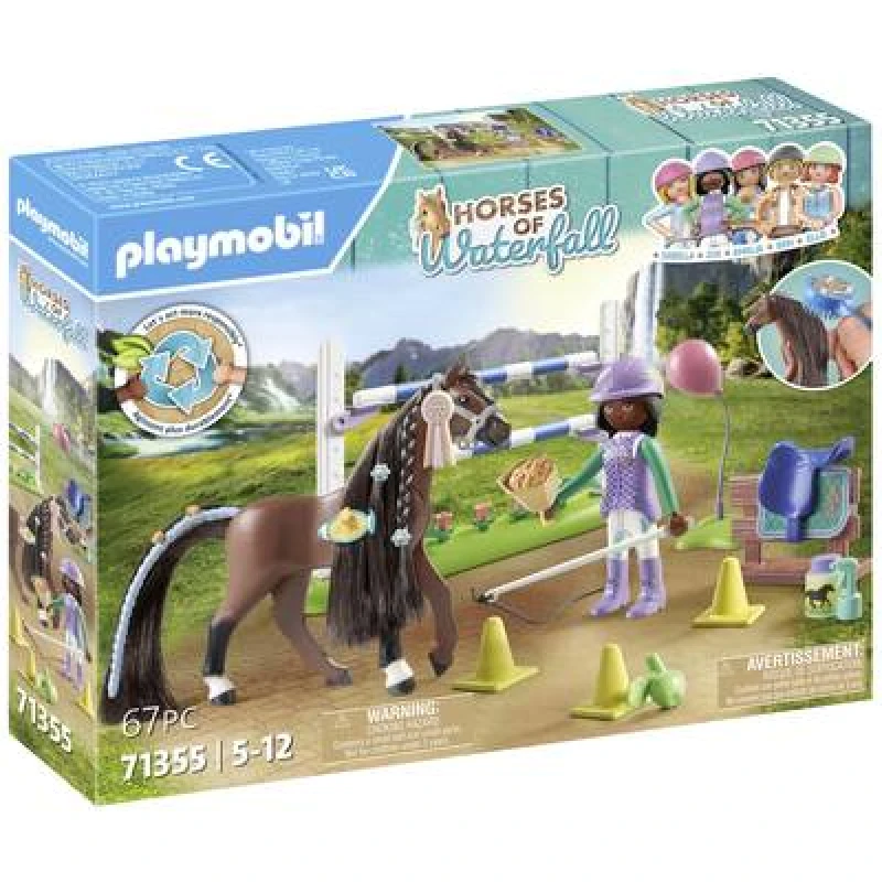 Image of PLAYMOBIL Playmobil Horses of Waterfall Zoe & Blaze with tournament course 71355 71355