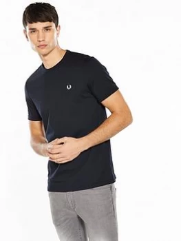 Image of Fred Perry Ringer T-Shirt - Navy, Size XL, Men