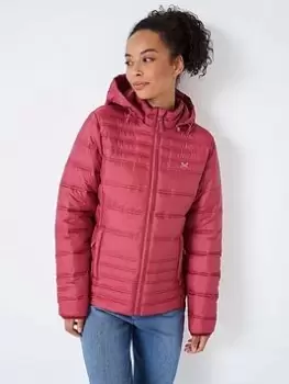 Image of Crew Clothing Crew Clothing Lightweight Padded Jacket With Detachable Hood -pink, Pink, Size 10, Women