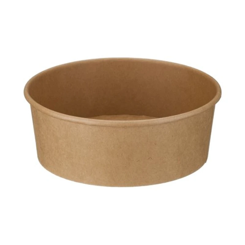 Image of Go-Pak Round Kraft Bowl PE Lined 1300ml Kraft (300 Pack) D48003