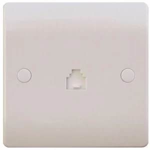 Image of ESR Sline 1 Gang White RJ45 ADSL / Irish Telephone Connector Network Socket