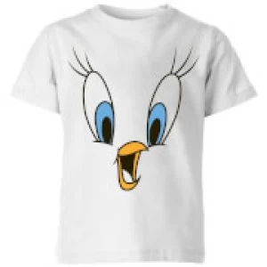 Image of Looney Tunes Tweety Face Kids T-Shirt - White - 7-8 Years - White