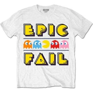 Image of Pac-Man - Epic Fail Unisex Medium T-Shirt - White